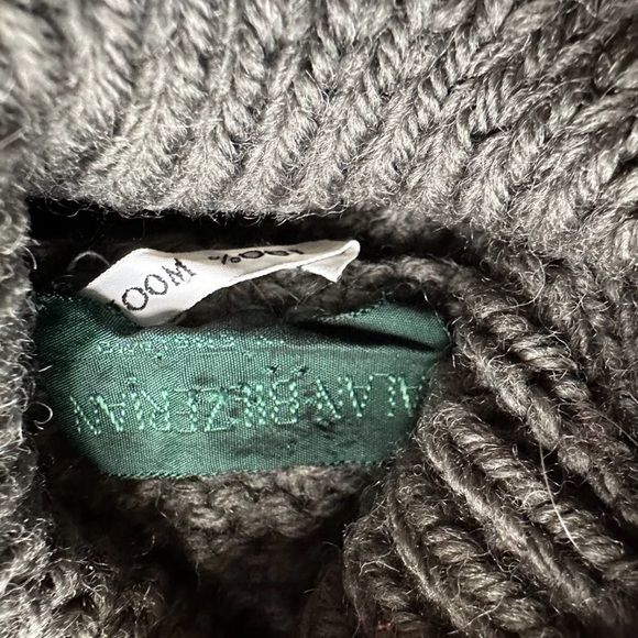 Alan Bilzerian 100% Wool Thick Gray Knit Sweater Dress, Free Size, Stunning Art - Picture 6 of 6